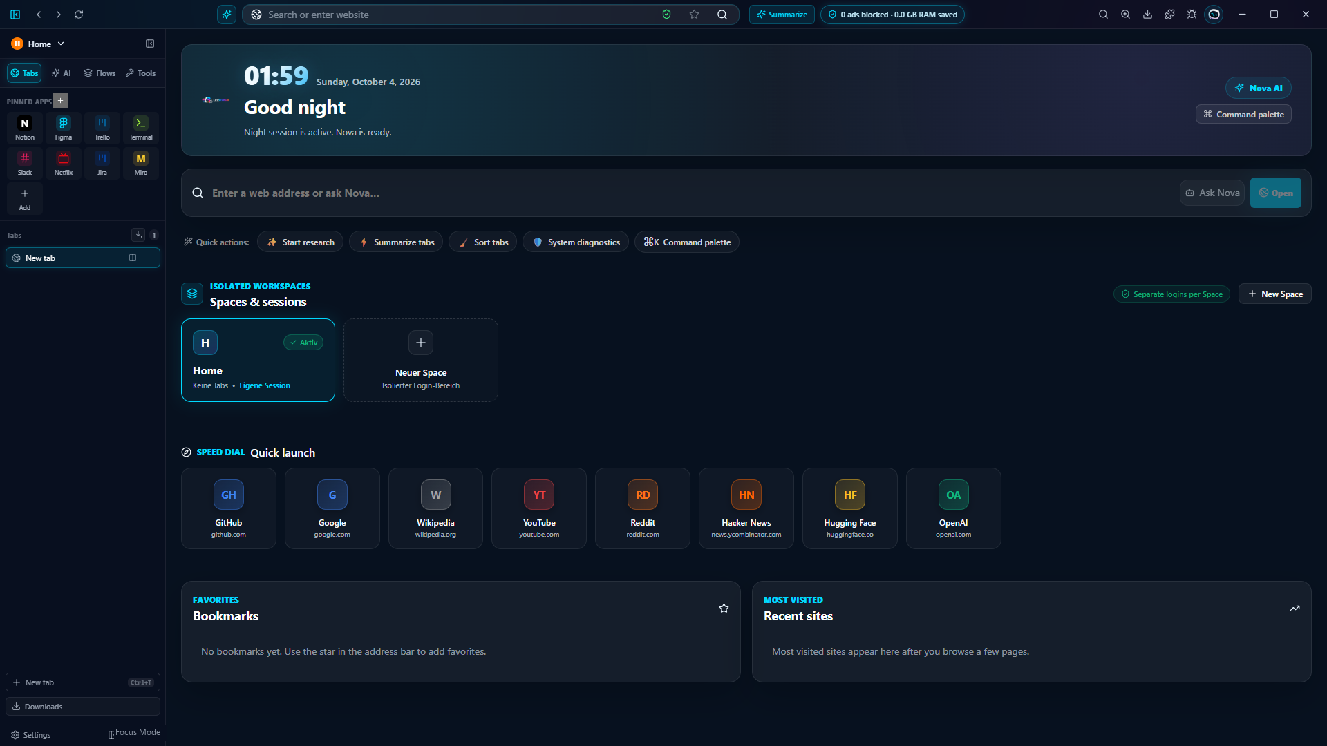Interfaz de usuario de LastBrowser